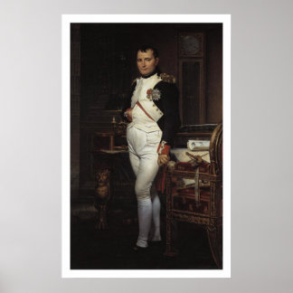 Póster Napoleón en su estudio de Jacques Louis David