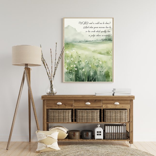 Póster : Napoleon Hill Quote, Landscape Watercolor (Subido por el creador)