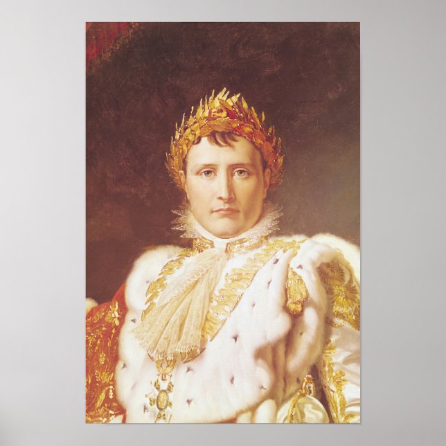 Póster Napoleón I en Coronation Robes, c.1804 (Frente)