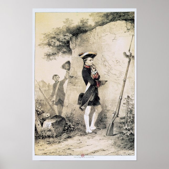 Póster Napoleón I en la Escuela Militar (Frente)
