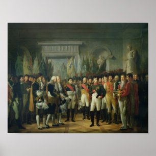 Póster Napoleón I recibiendo a los diputados