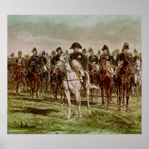 Póster Napoleón I y su personal, c.1860