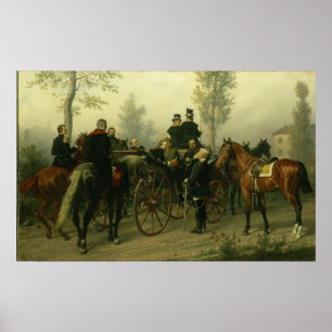 Póster Napoleón III y Bismarck