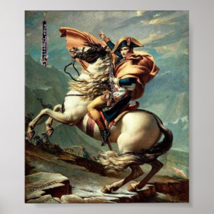 Póster Napoleón Poster: Cruzando los Alpes por un lecho