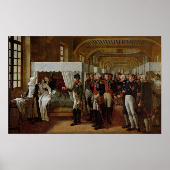 Póster Napoleón visitando la enfermería de Inválidos (Frente)