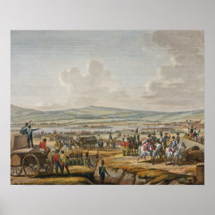 Póster Napoleón Visitando las Obras de Asedio en Danzig l