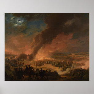 Póster Napoleón visitando los Bivouacs