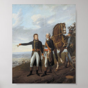 Póster Napoleón y Berthier en Marengo