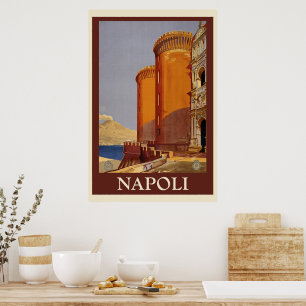 Póster Napoli Vintage Travel 