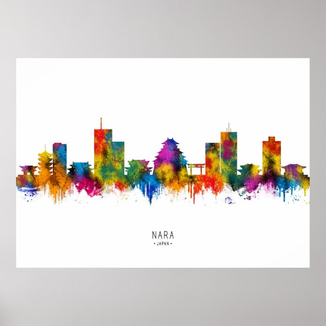 Póster Nara Japan Skyline (Frente)