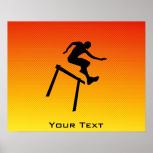 Póster Naranja amarillo Hurdler