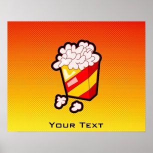 Póster Naranja amarillo Popcorn
