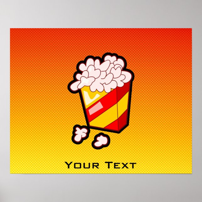 Póster Naranja amarillo Popcorn (Frente)