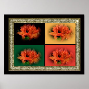 Póster Naranja Azaleas