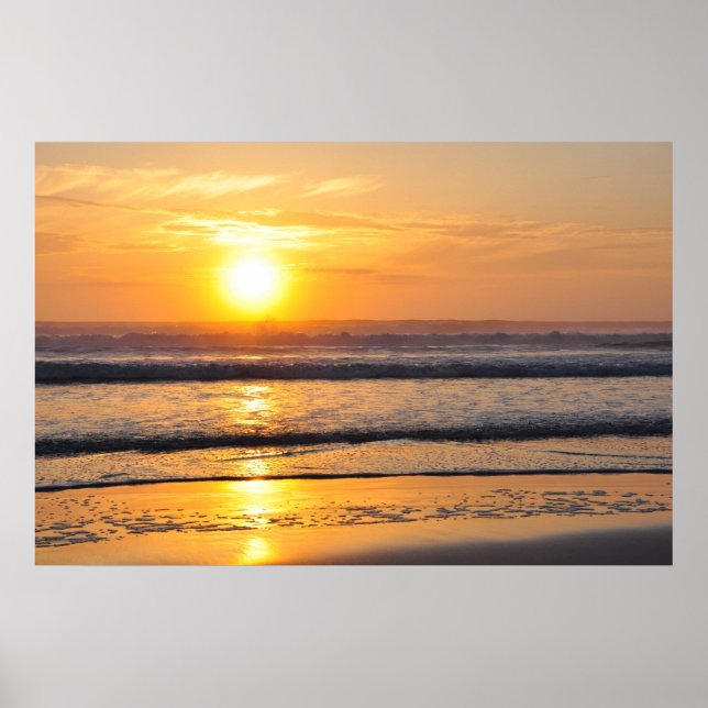 Póster Naranja Beach Sunrise Wilbur By Sea FL Poster (Frente)