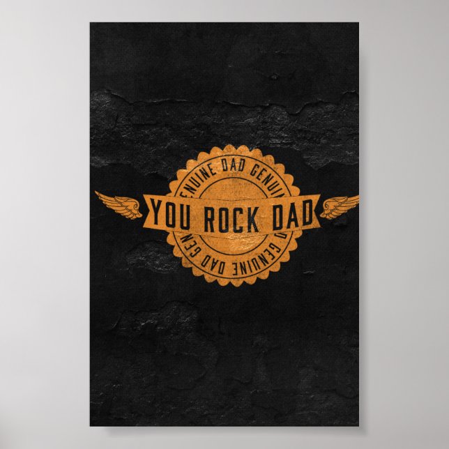 Póster Naranja Black Emblem de tu rock (Frente)