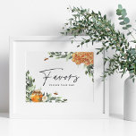 Póster Naranja Blossom Honey Bee favorece el Rótulo<br><div class="desc">Pon este dulce signo en un marco y ponlo junto a tu pantalla de favores para que los invitados tomen un dulce recuerdo de tu ducha de novia, ducha de bebé, revelación de género o fiesta de cumpleaños. Diseñado para adaptarse a nuestra colección de Naranjas Blossom Honey Bee bridal de...</div>