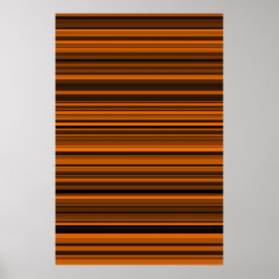 Póster Naranja Brown Black Stripes