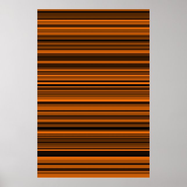 Póster Naranja Brown Black Stripes (Frente)