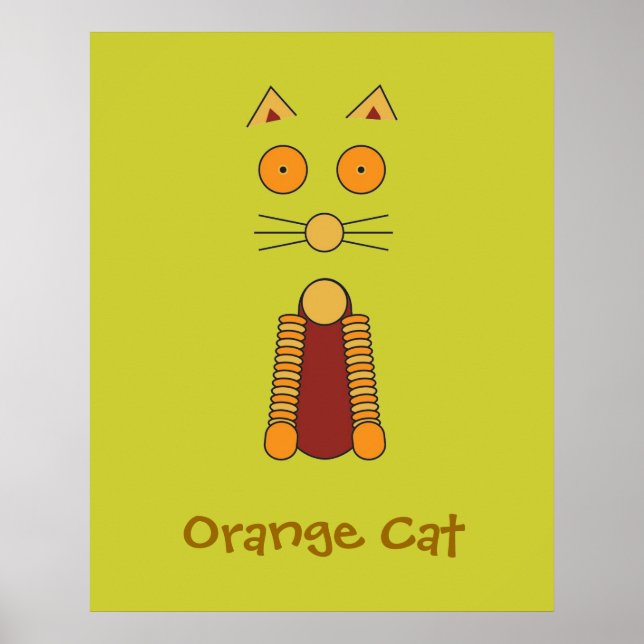 Póster Naranja Cat (Frente)