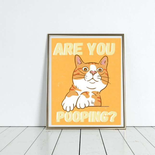 Póster Naranja CAT ¿Estás empapando Poster de baño? (Subido por el creador)