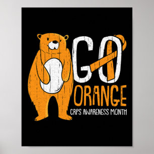Póster Naranja Cinta Crps Conciencia Compleja Dolor Regio