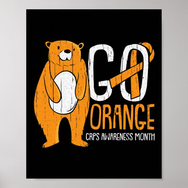 Póster Naranja Cinta Crps Conciencia Compleja Dolor Regio (Frente)