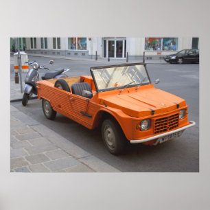 Póster Naranja Citroën Mehari