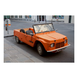 Póster Naranja Citroen Mehari