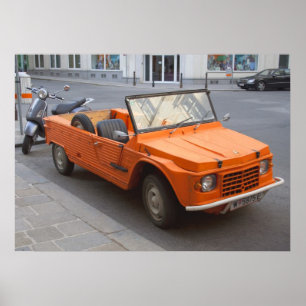 Póster Naranja Citroen Mehari