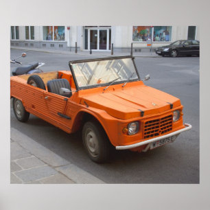 Póster Naranja Citroen Mehari