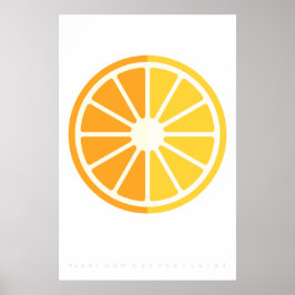 Póster Naranja Citrus Retro Fruit Poster 60