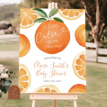Naranja Cuti está en camino Baby Shower
