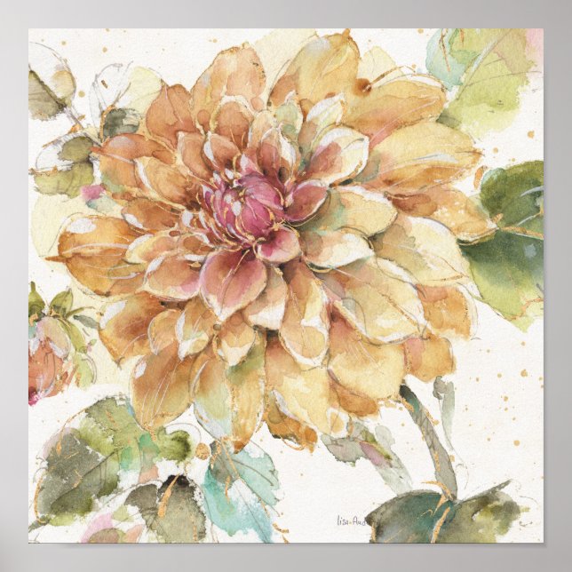 Póster Naranja Dahlia (Frente)