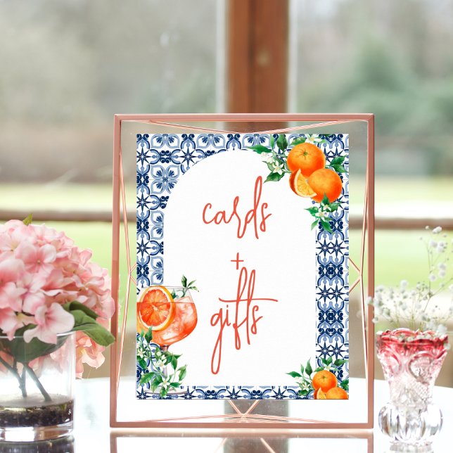 Póster Naranja de acuarela Aperol Spritz Tarjetas y Regal (Subido por el creador)