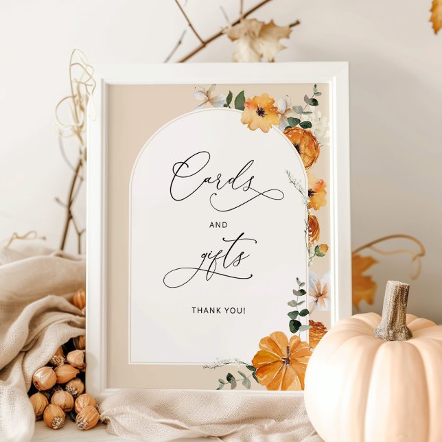 Póster Naranja de arco floral caída Tarjetas y regalos (Subido por el creador)