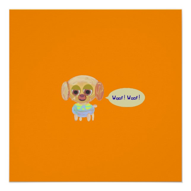 Póster Naranja de cachorros (Anverso)