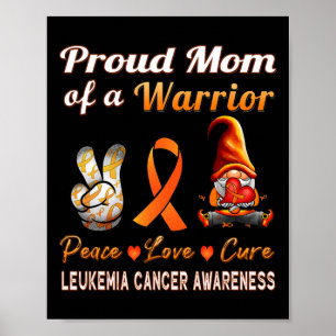 Póster Naranja De Concienciación Cinta Cáncer Orgullosa M