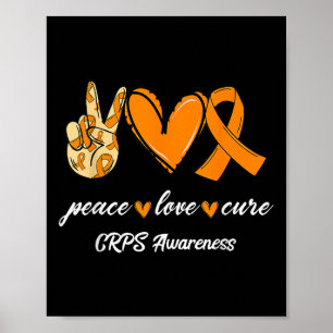 Póster Naranja de la Paz de la Cura de Amor Cura Cinta Cr