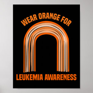 Póster Naranja De Leucemia Sensibilización Leucemia 1