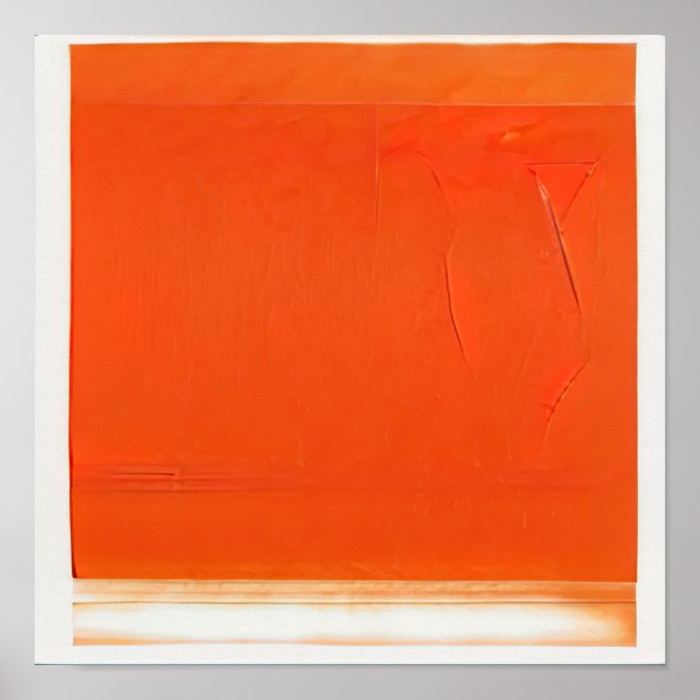 Póster Naranja de memoria fotográfica (Frente)