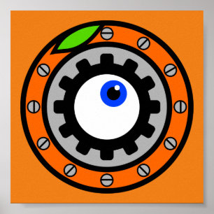 Póster Naranja de reloj