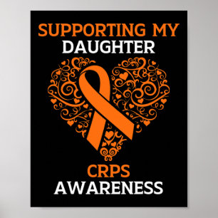 Póster Naranja De Sensibilización De Crps De Apoyo A Mi H