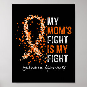 Póster Naranja de sensibilización sobre leucemia Ribbon: 