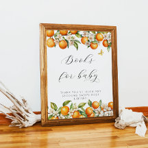Naranja De Verano Luminoso Libros Baby Shower Para