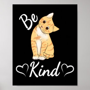 Póster Naranja del Día de la Unidad Gato anti bullying Be