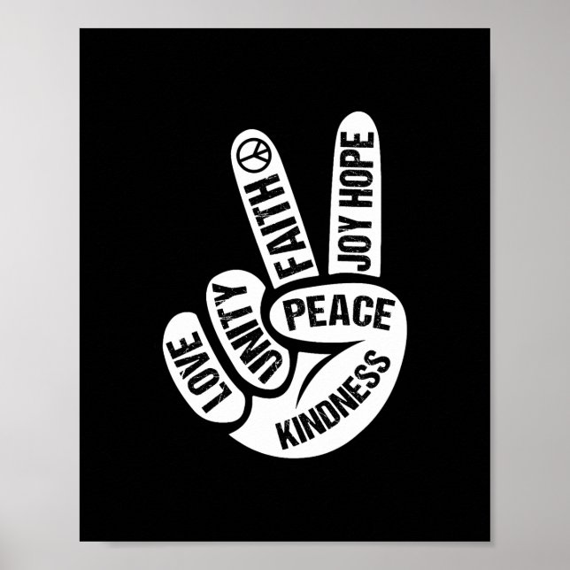 Póster Naranja del Día de la Unidad Tenga Amabilidad anti (Frente)