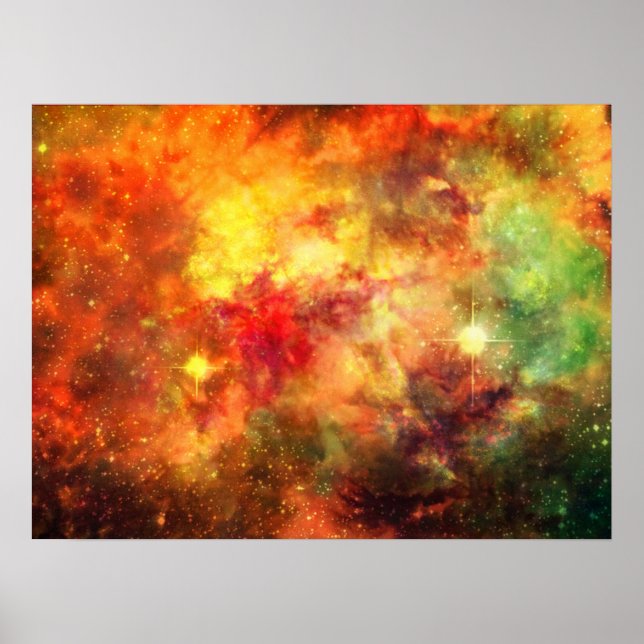 Póster Naranja del espacio-poster original de la cuna cós (Frente)