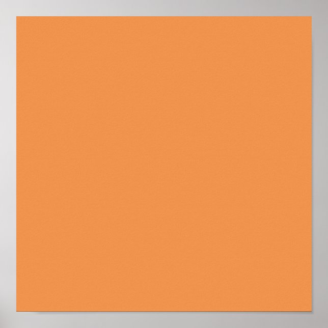 Póster Naranja desvaído (color sólido) (Frente)