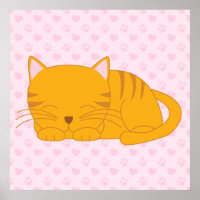 Naranja durmiente Tabby Cat
